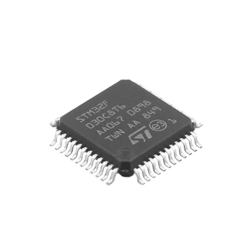 STM32F030C8T6 IC STM32F030C8T6 LQFP48 رقاقة أصلية جديدة MCU MICROCONTROLLER RISC مكونات إلكترونية للتحكم الدقيق