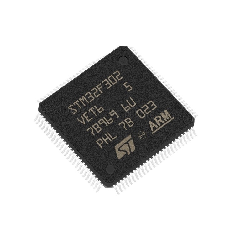 متحكم ميكروكنترولر MCU 32 بت ARM Cortex M4 RISC 512 كيلو بايت فلاش 2.5 فولت / 3.3 فولت 100 دبوس LQFP صينية STM32F302VET6