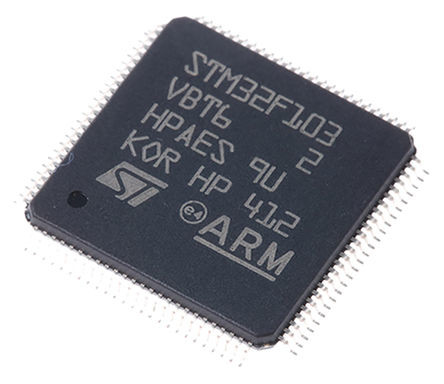 متوفر في المخزون STM32F103 32 لقمة رقاقة IC قابلة للبرمجة ARM Cortex M3 متحكم QFP100 مكون إلكتروني STM32F103VBT6