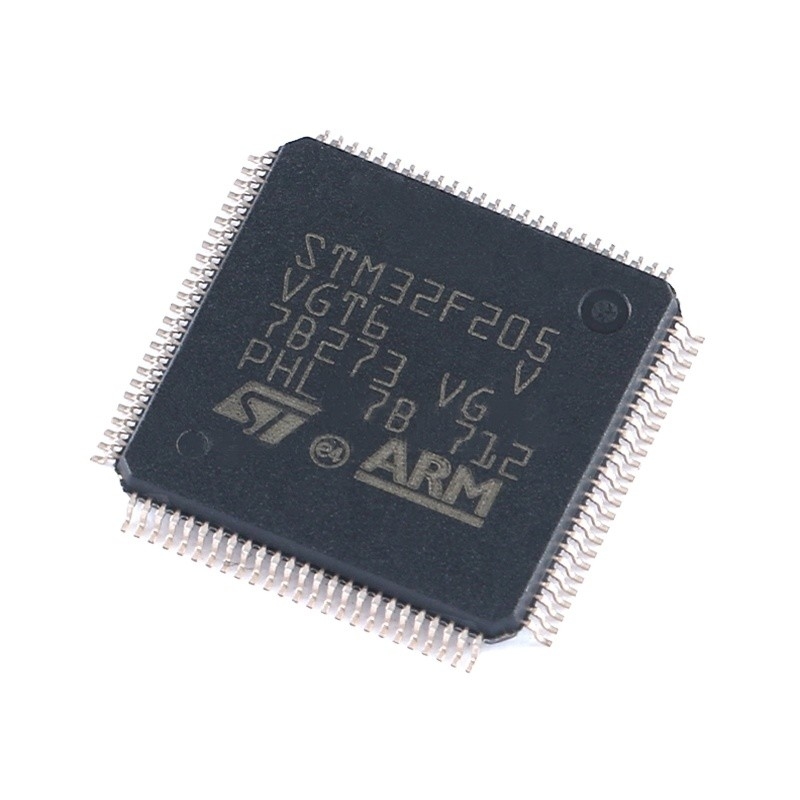 في المخزون ميكروكنترولر IC MCU 32BIT 1 ميجابايت FLASH 100LQFP دوائر متكاملة قابلة للبرمجة IC رقاقة STM32F205VGT6