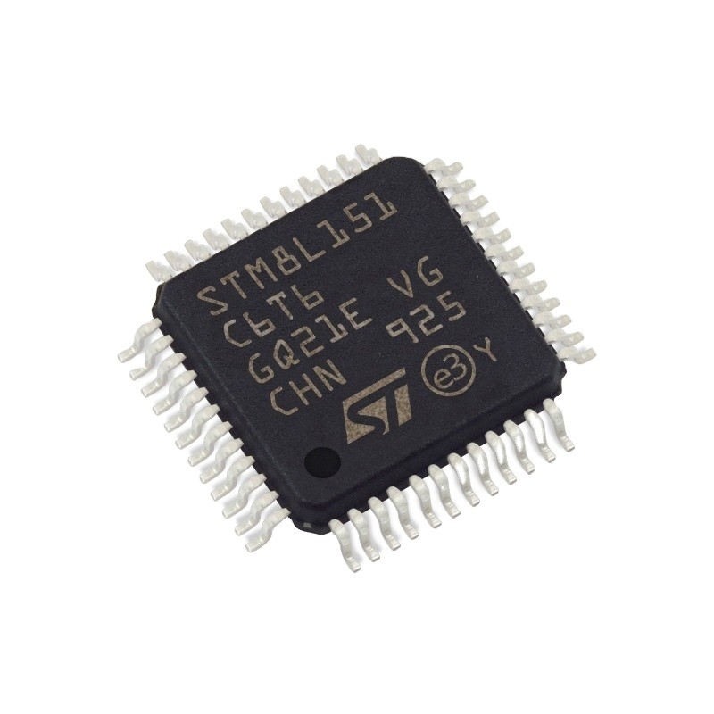 في المخزون ميكروكنترولر IC MCU 8BIT 32KB FLASH 48LQFP الدوائر المتكاملة ic رقاقة STM8L151C6T6
