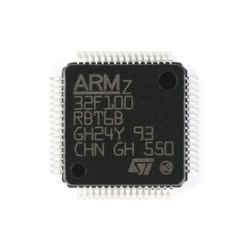 Chuangyunxinyuan جديد وأصل IC MCU 32BIT 128KB فلاش مكون إلكترونيات 64LQFP STM32F100RBT6B
