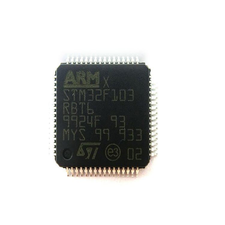 STM32F103RBT6 Mcu 32 بت Stm32f1 Arm M3 Risc 128kb Flash 2.5v / 3.3v 64-pin Lqfp Ic