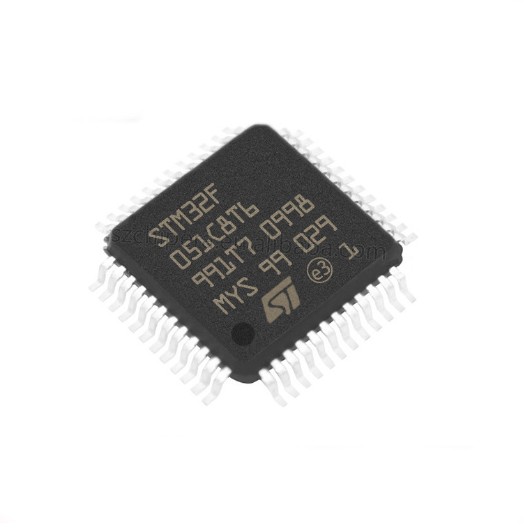 المكون الإلكتروني STM8S105 MCU ARM ADC DAC 32 بت 64K فلاش 48 LQFP STM32F051C8T6 IC